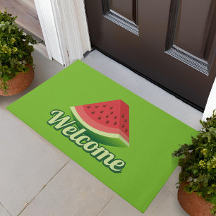 Watermelon slice doormat