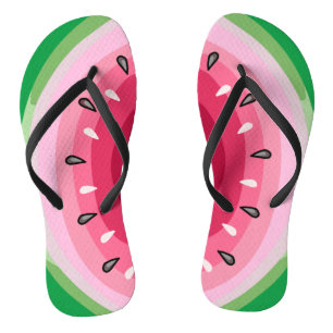 Watermelon Slice Flip Flops