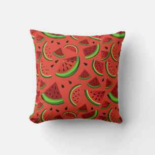 🍉 Watermelon Slice For Summer Home Decor Throw Pillow