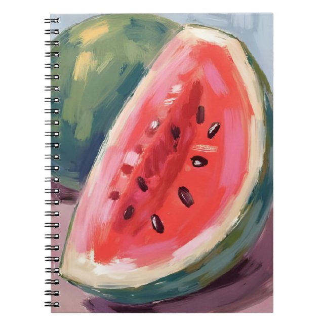 Watermelon Slice | Fruit Watercolor Painting Notebook (Front)