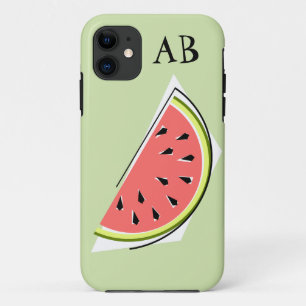 Watermelon Slice green 'Monogram' iPhone case
