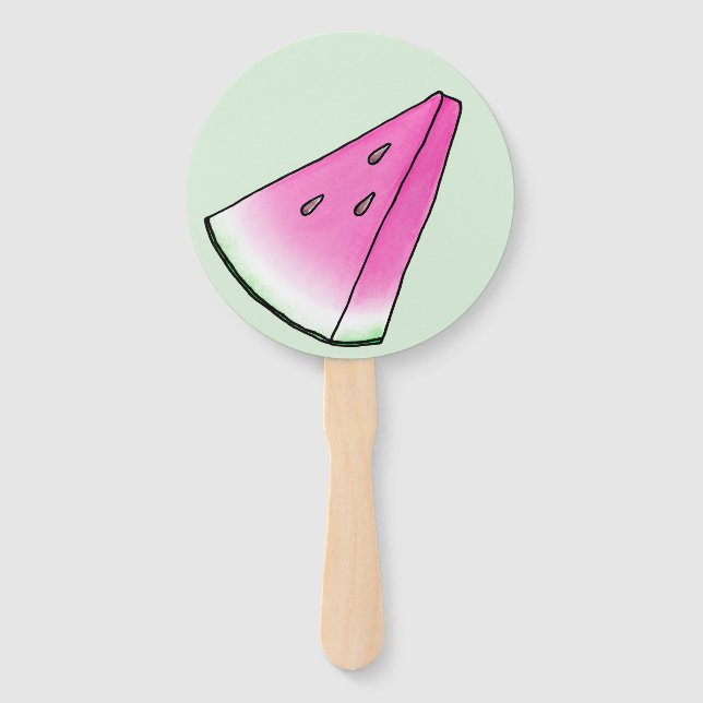 Watermelon slice hand fan (Front)