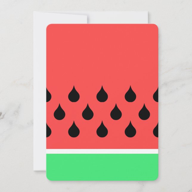 watermelon slice invitation (Front)