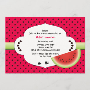 Watermelon Slice Invitation