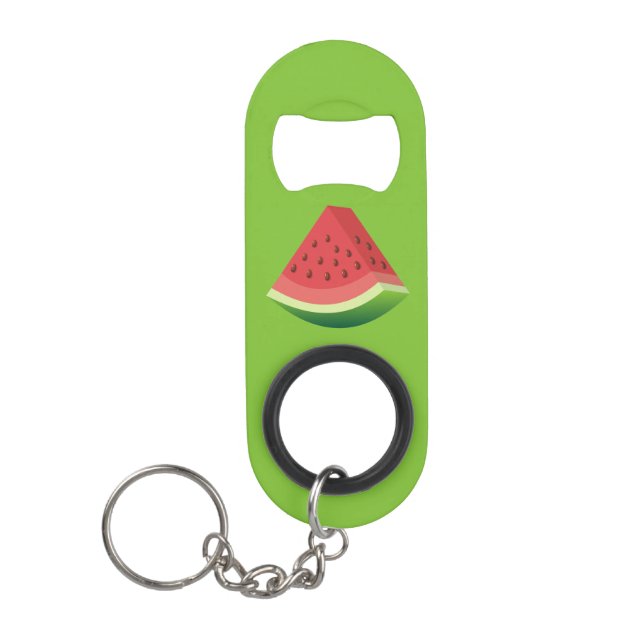 Watermelon Slice Keychain Bottle Opener (Front)