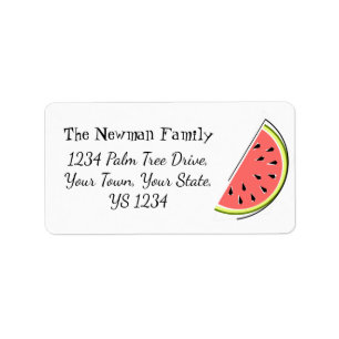 Watermelon Slice Label