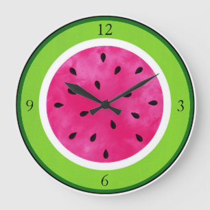 Watermelon Slice Large Clock