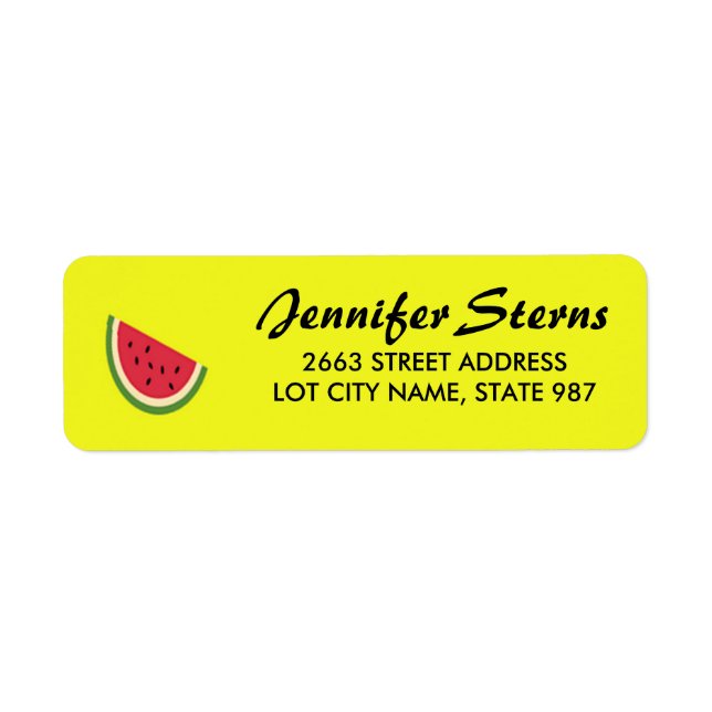 Watermelon slice on yellow (Front)