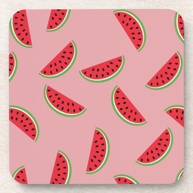 Watermelon Slice Pattern Coaster (Front)