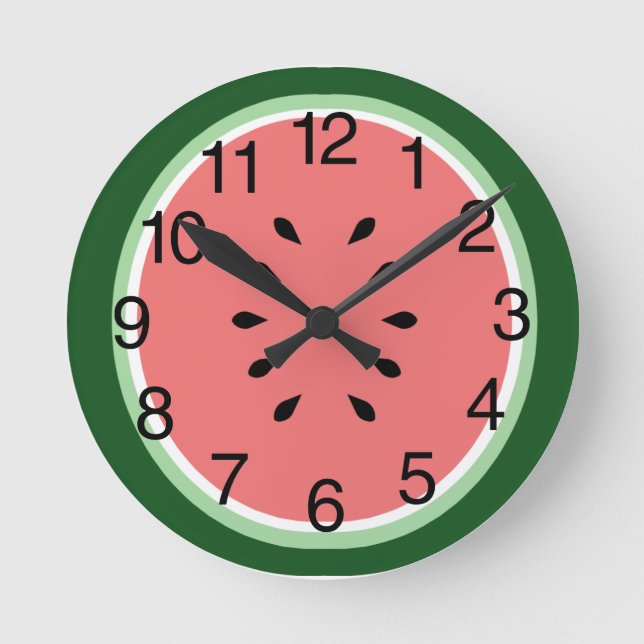 Watermelon Slice Round Clock (Front)