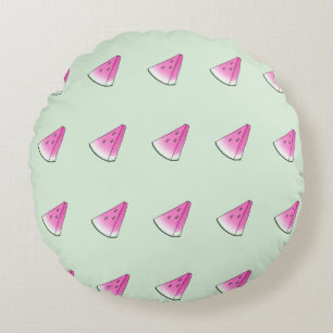 Watermelon slice round pillow