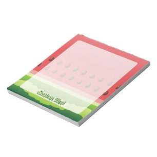 Watermelon slice seamless background notepad