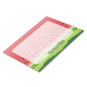 Watermelon slice seamless background notepad