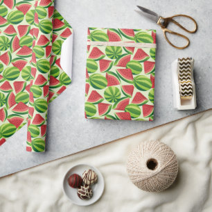Watermelon slice seamless background wrapping paper