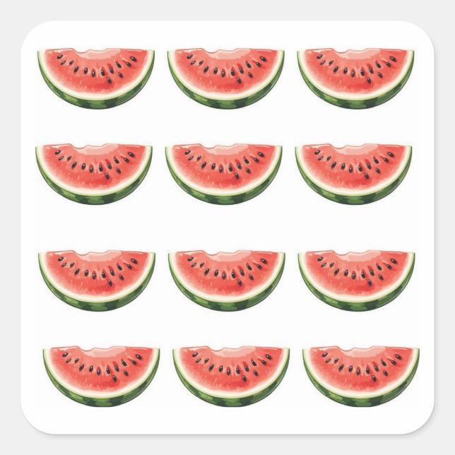 Watermelon Slice  Square Sticker (Front)