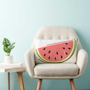 Watermelon Slice stripe classic back lumbar Pillow