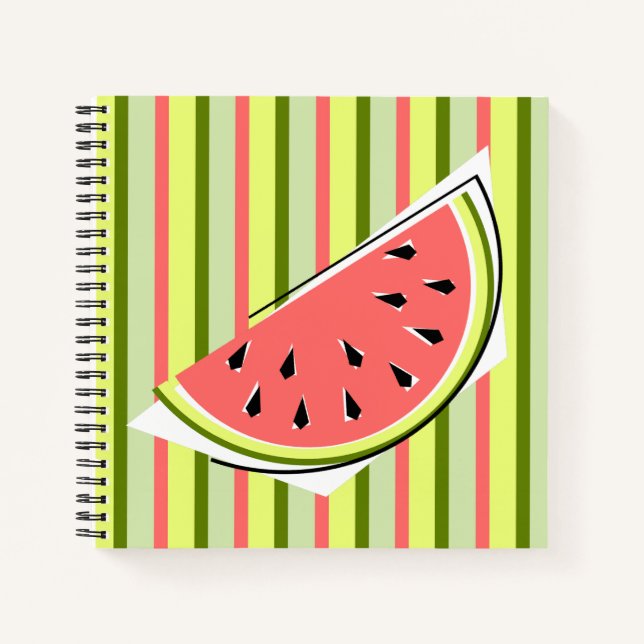 Watermelon Slice Stripe Notebook (Front)