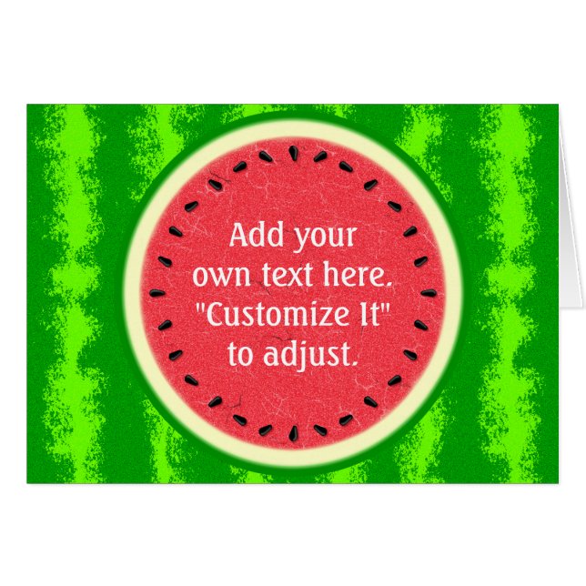 Watermelon Slice Summer Fruit Personalized (Front Horizontal)