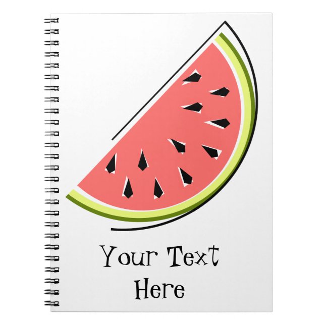 Watermelon Slice Text Notebook (Front)