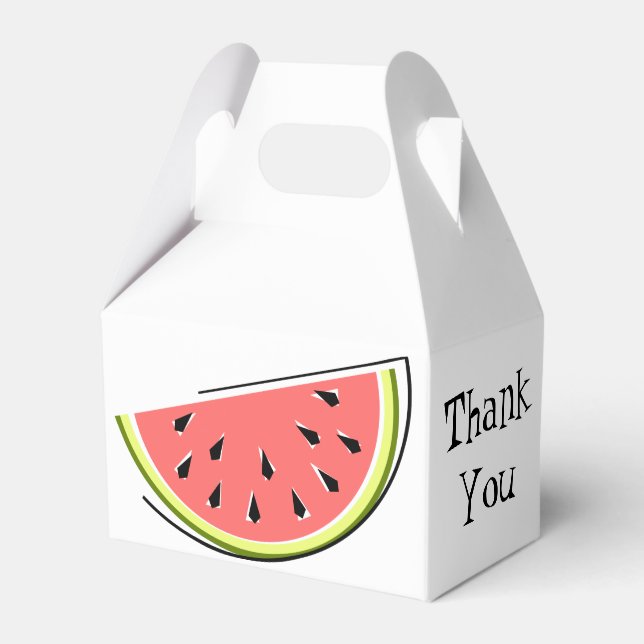 Watermelon Slice Thank You Favor Box (Front Side)
