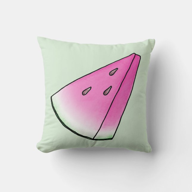 Watermelon slice throw pillow (Front)