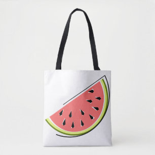 Watermelon slice tote bag