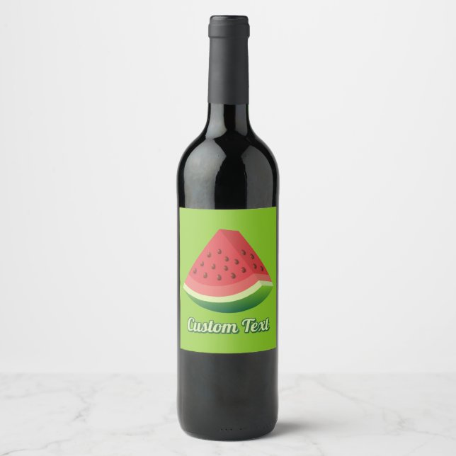 Watermelon slice wine label (Front)