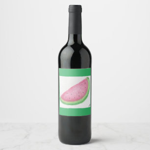Watermelon Slice Wine Label