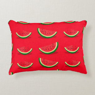 Watermelon slices accent pillow