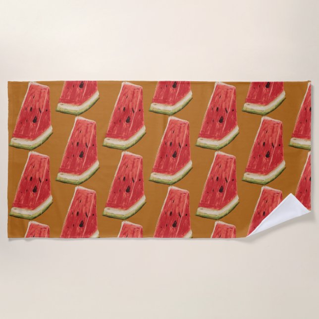 Watermelon Slices  Beach Towel (Front)