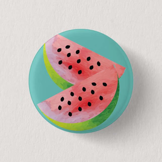 Watermelon Slices Fruit Art 1 Inch Round Button (Front)