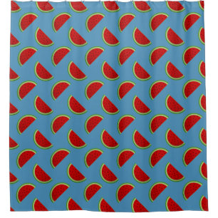 Watermelon Slices on a Bright Blue Background