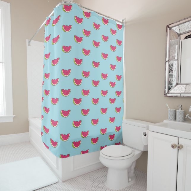 Watermelon Slices on Teal Pattern (In Situ)