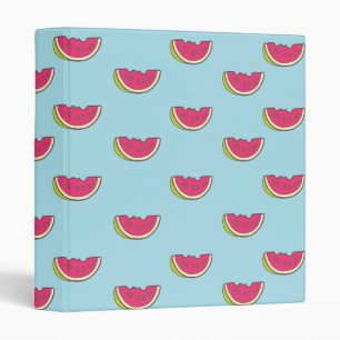 Watermelon Slices on Teal Pattern Binder