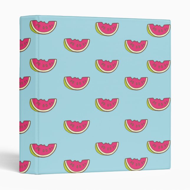 Watermelon Slices on Teal Pattern Binder (Front/Spine)
