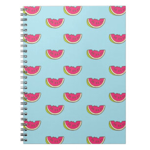 Watermelon Slices on Teal Pattern Notebook