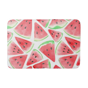 Watermelon slices pattern bath mat