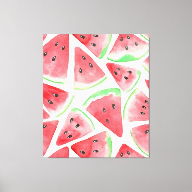 Watermelon slices pattern canvas print (Front)