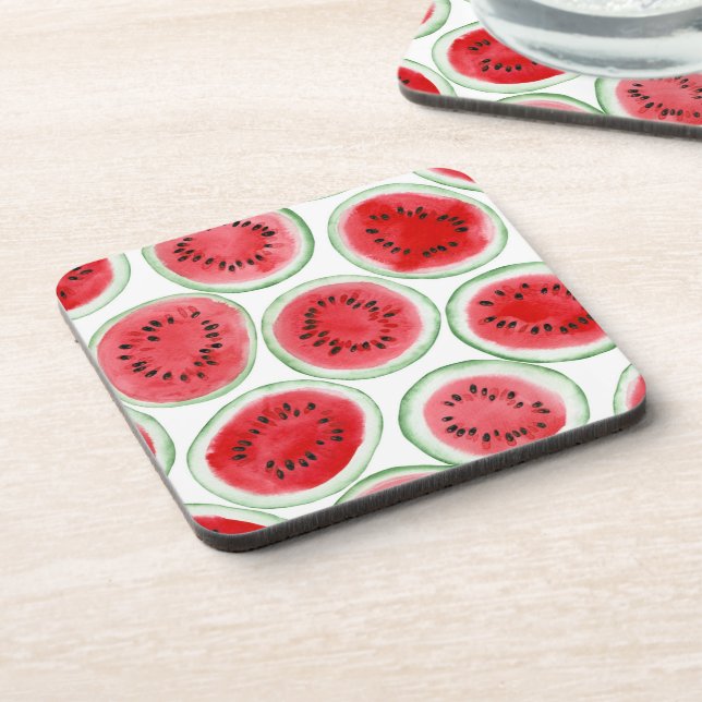 Watermelon slices pattern coaster (Left Side)