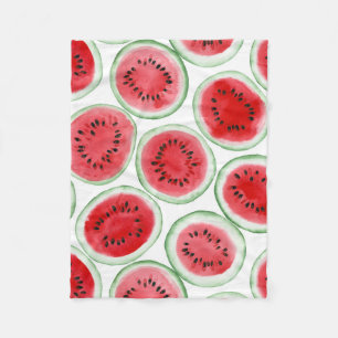 Watermelon slices pattern fleece blanket