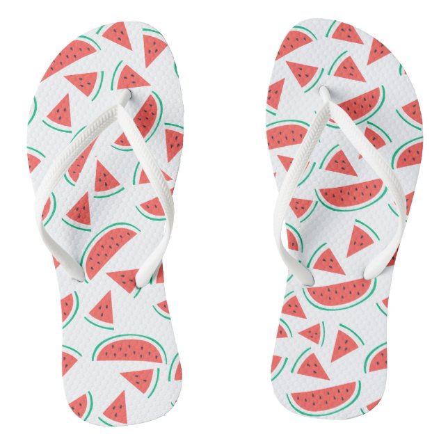 watermelon slices pattern flip flops (Footbed)