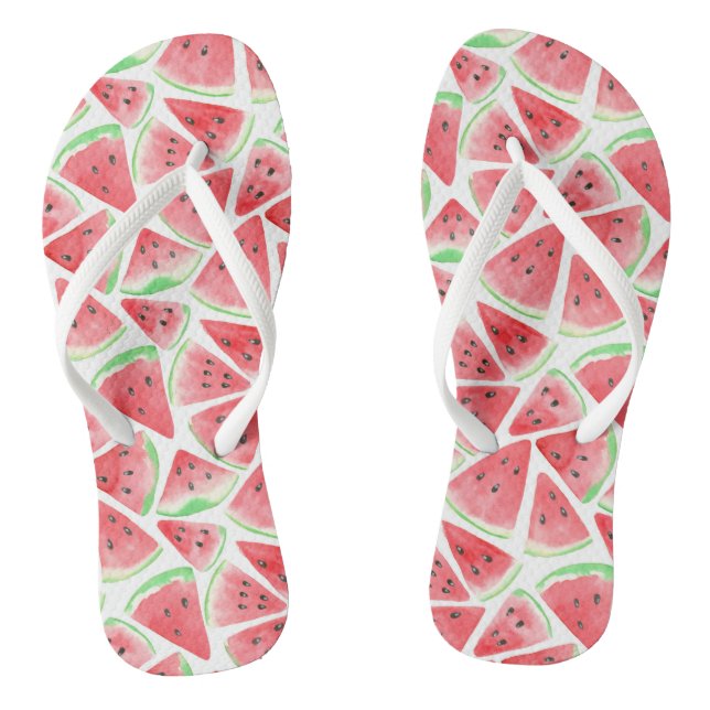 Watermelon slices pattern flip flops (Footbed)
