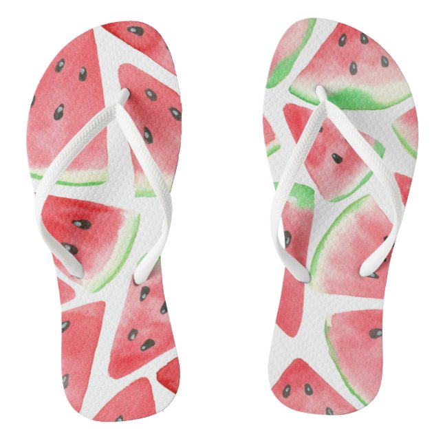 Watermelon slices pattern flip flops (Footbed)