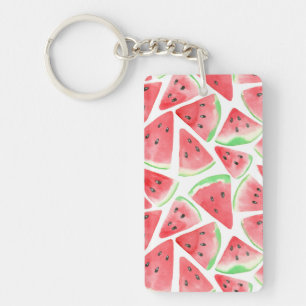 Watermelon slices pattern keychain