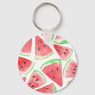 Watermelon slices pattern keychain