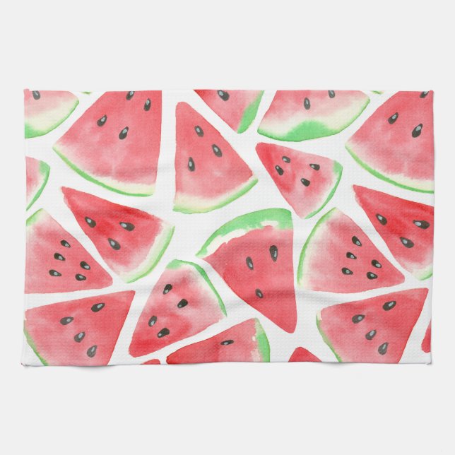 Watermelon slices pattern kitchen towel (Horizontal)