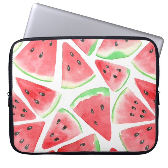Watermelon slices pattern laptop sleeve (Front)