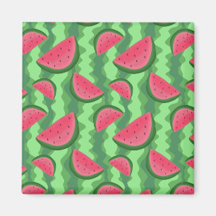 Watermelon Slices Pattern Magnet