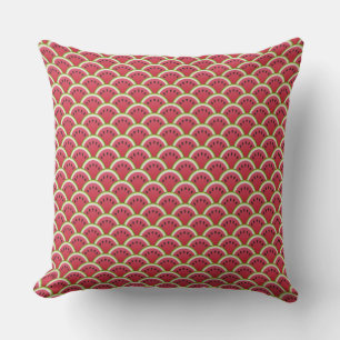 Watermelon Slices Pattern Outdoor Throw Pillow