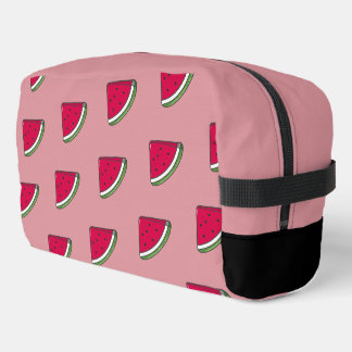 watermelon slices pattern pink dopp kit